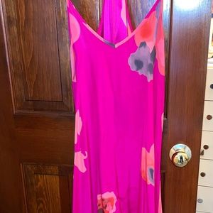 Karina Grimaldi Pink Silk High Low Dress